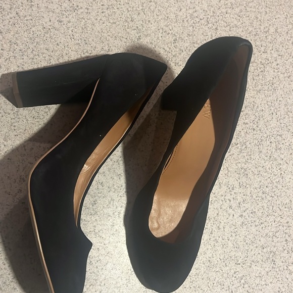 Jcrew black suede round to pump size 11 - Picture 3 of 7